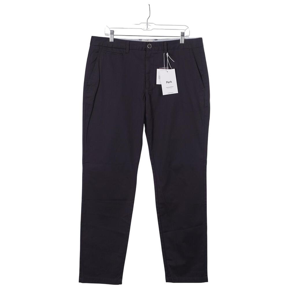 NWT Perk Feel Good Chinos Pants 36x30 Ink Blue Slim Fit Cotton Twill Pockets